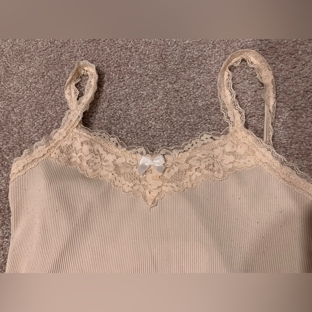 Beige Mini Tank Top - Picture 2 of 3